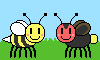 Pixel Bee and Firefly.gif