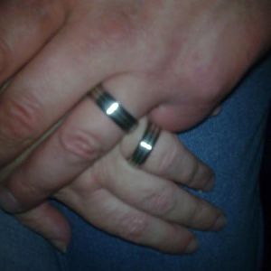 We are not married.....but these are our commitment rings.