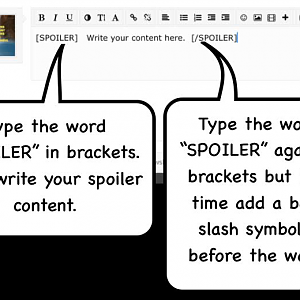 How to create a spoiler on the forums.