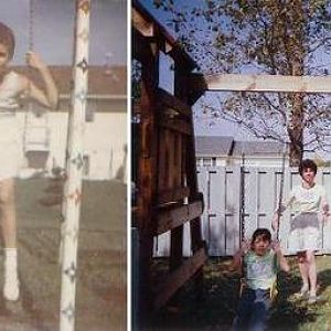 Then and Now Swingsets
Cindy and Sandy
Elizabeth, Sandy (Mom), and Amy