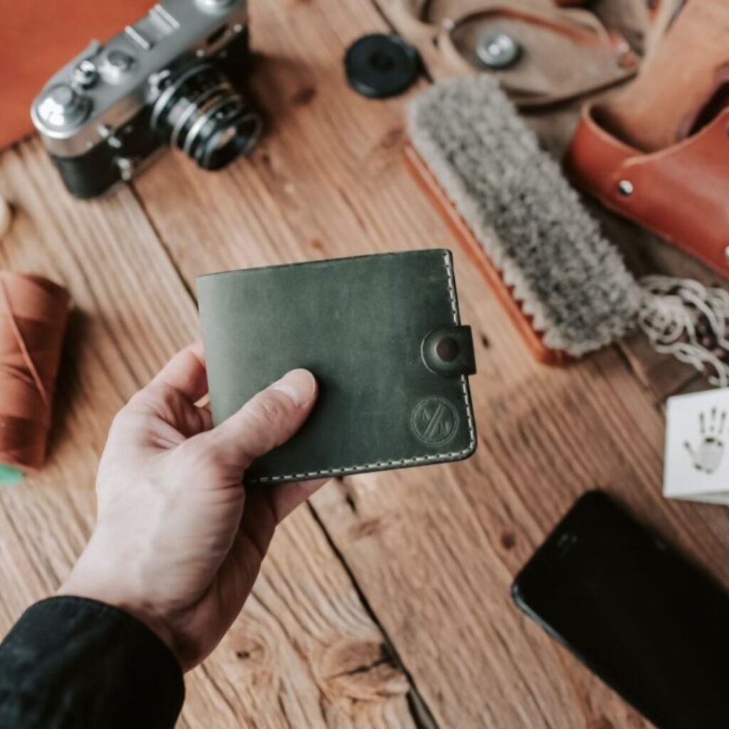 Engraved Leather Wallet