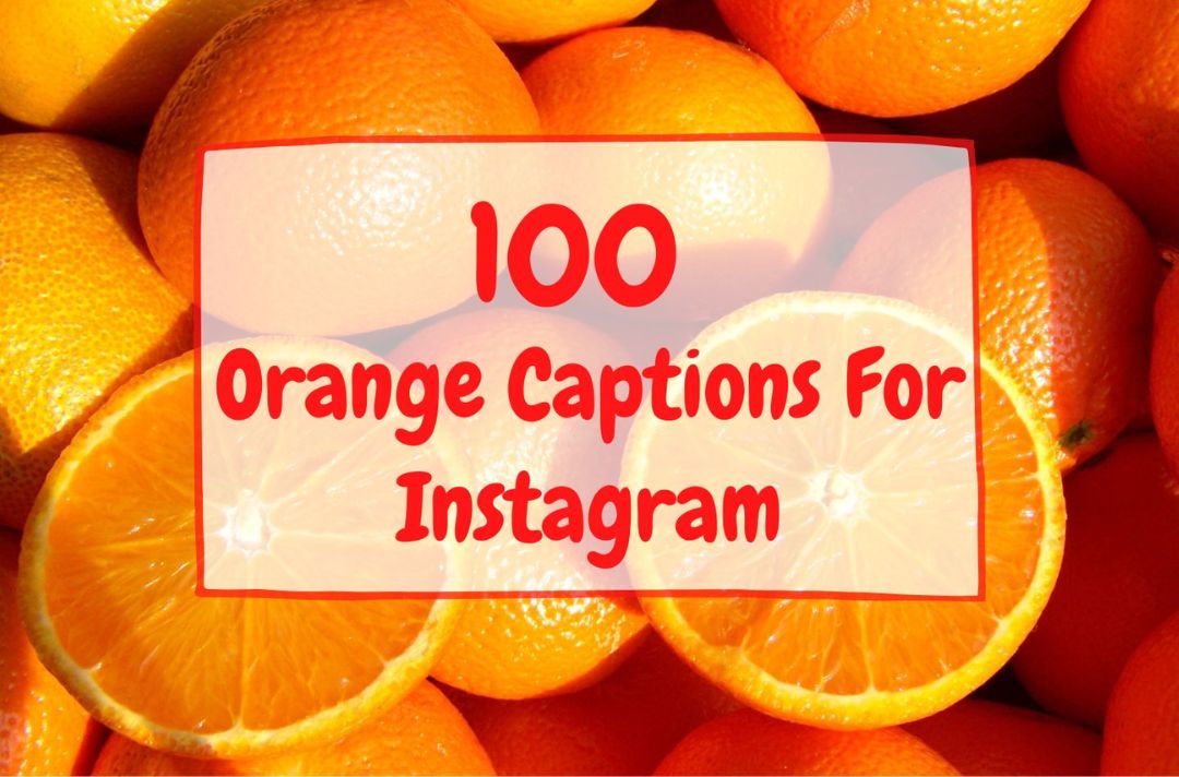 Orange Captions for Instagram
