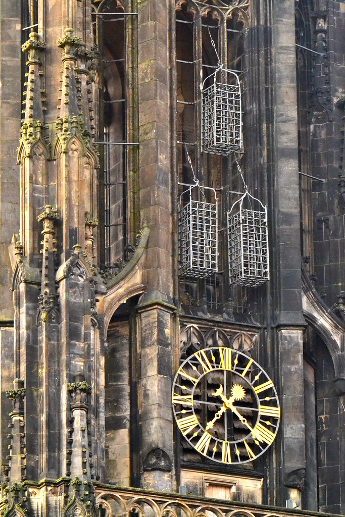Cages of Munster's Lambertikirche, where the Anabaptists were tortured and hung.jpg