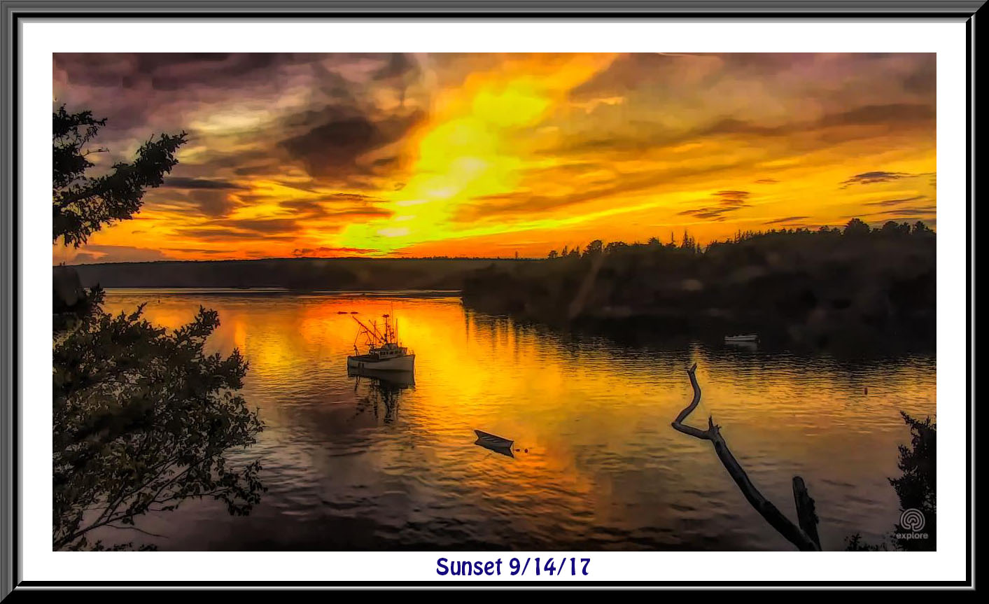 Hog Island Sunset oil 9-14-17 Framed.jpg