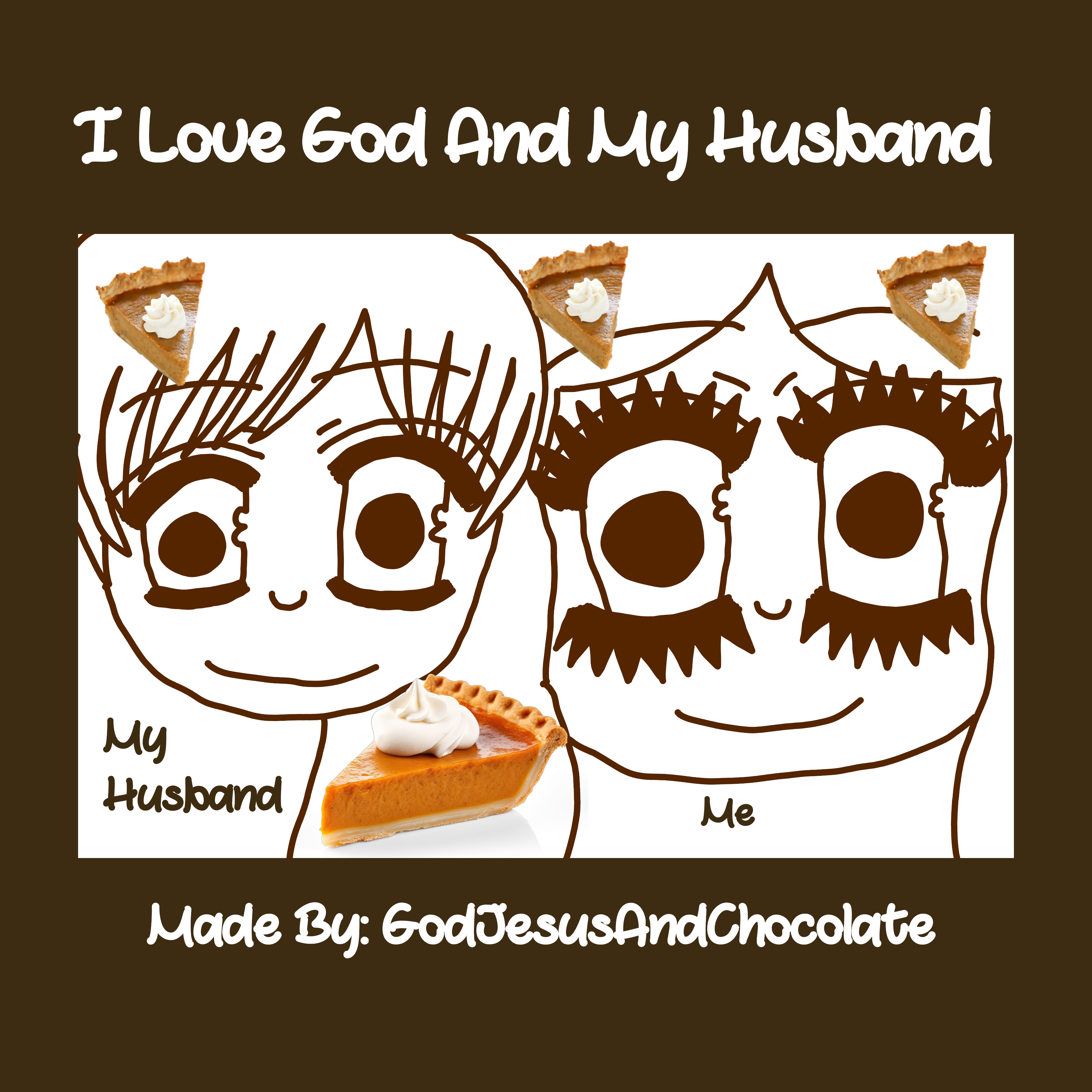 Me And My Husband Digital Art Chocolate Krita XP-Pen Drawing Tablet 2 Pumpkin Pies And Names S...png