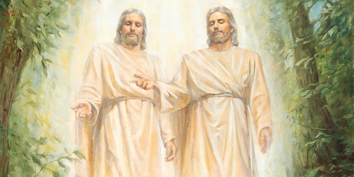 Mormon The Father and the Son in painting The First Vision by Del Parson.jpg