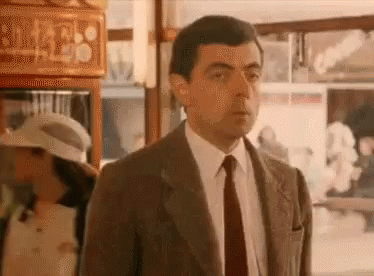 Mr Bean waiting.gif