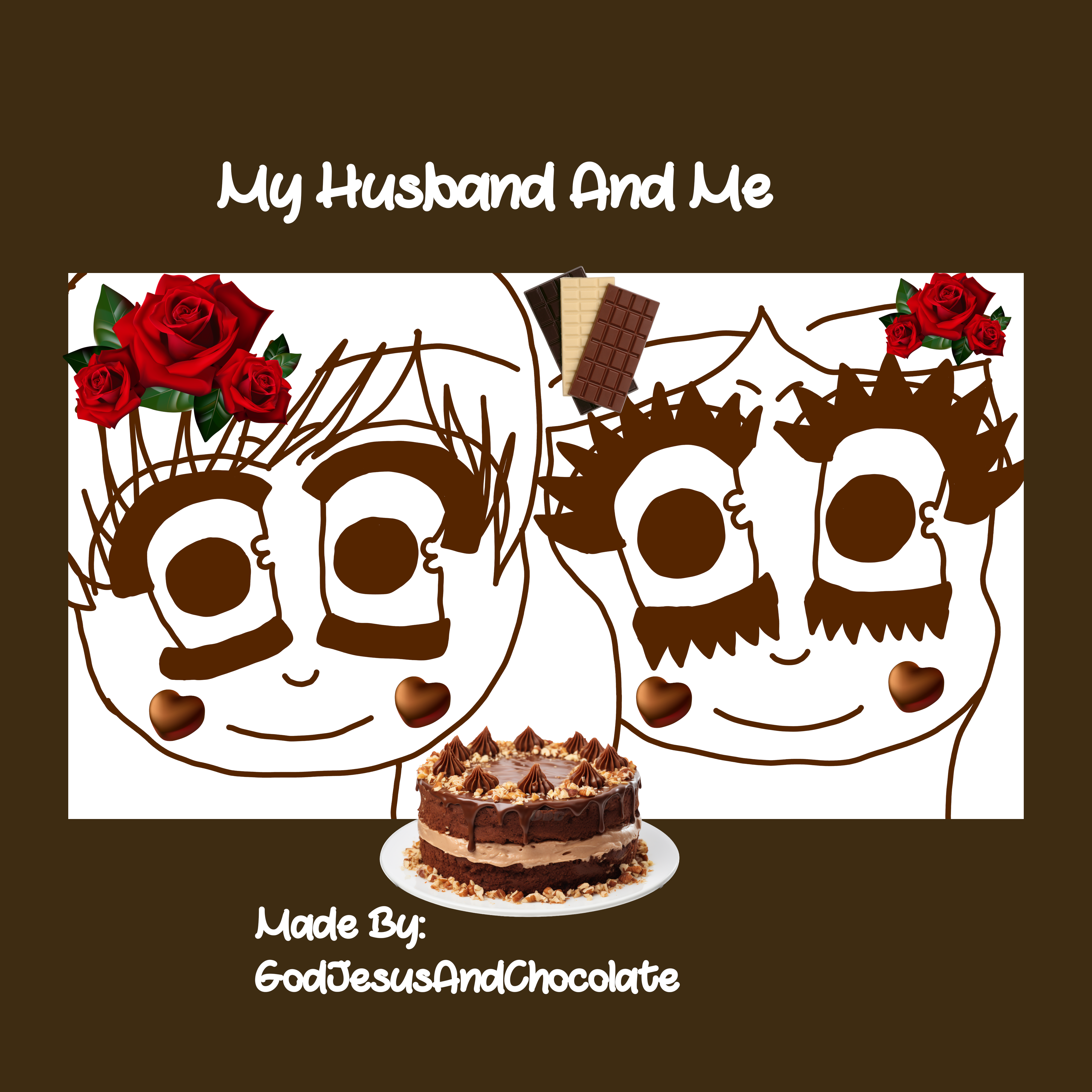 My Husband And Me Digital Art Chocolate Krita Gimp XP-Pen Alienware 1 German Chocolate Cake Re...png