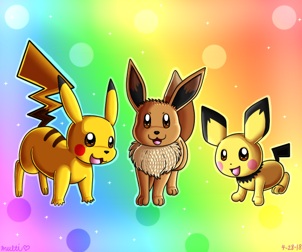 Pikachu, Eevee, and Pichu.png