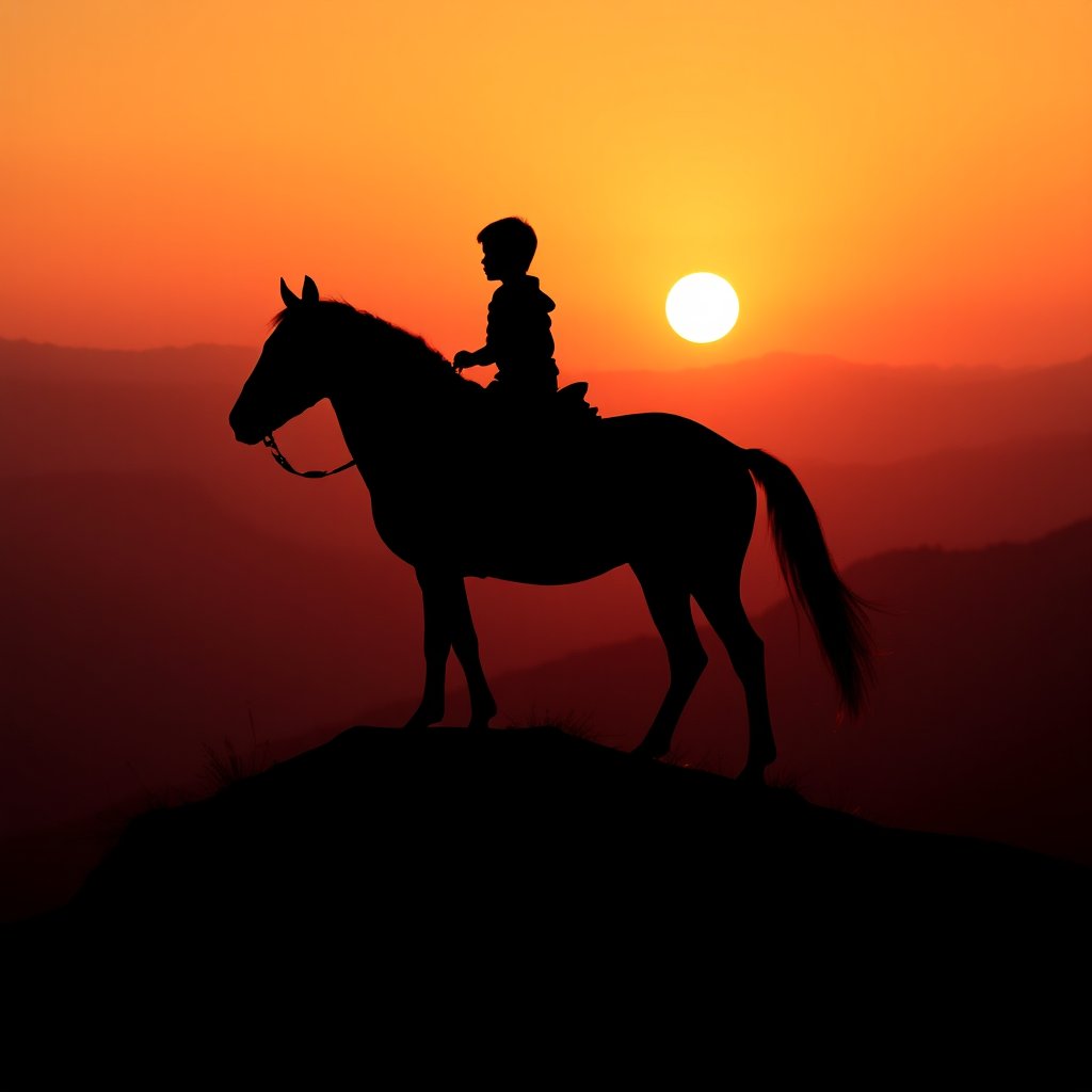 silhouette_of_a_young_boy_on_horseback_standing_on_a_high_mountain_against_an_orange_sunset.jpeg