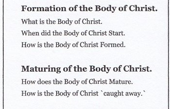1. The Body Of Christ. Contents And Overview.