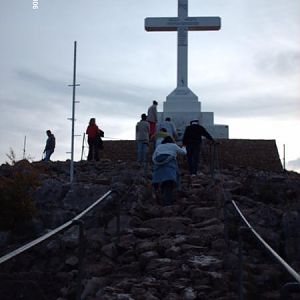 The journey up Cross Mountain in Medugorje.