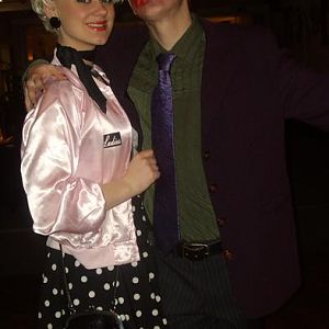Me as The Joker, with my makeup aritist, Amy Hanna.