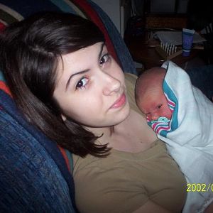 Me and baby bubba(he was only a few weeks old)