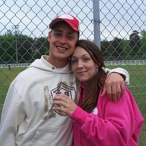 Shane and Kim, my middle son and daughter at a ball park that I was airbrushing at.