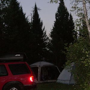 Camping on our land up North