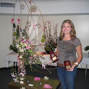 First prize in her first Interflora comp.. juniors