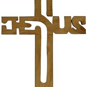 Cross with Jesus written into it