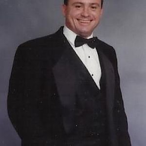 Me all tuxed. This photo's probably a few years old!