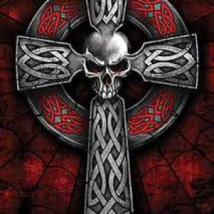 Celtic Cross with Skull