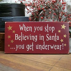 When you stop believing in Santa ...