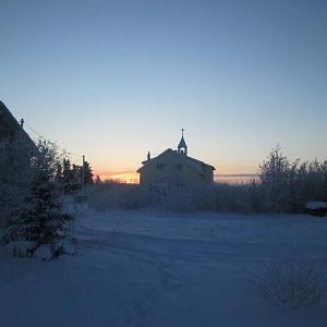 Sunrise by the Catholic church again