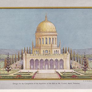 A design of the Shrine of the Bab on Mt. Carmel, Haifa by William Sutherland Maxwell