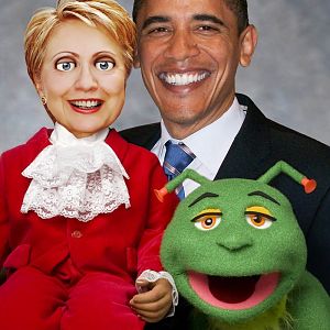 Barack-Obama-Holding-the-Hillary-Clinton-Puppet--42918