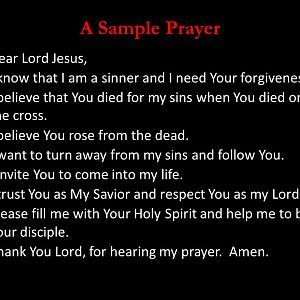 A Sample Prayer for those who feel lost.