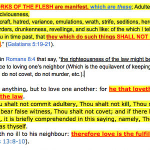 Works Of The Flesh & Fulfilling The Law