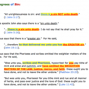 Degrees Of Sin