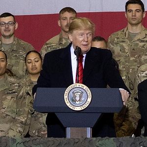 Trump Podium Troops