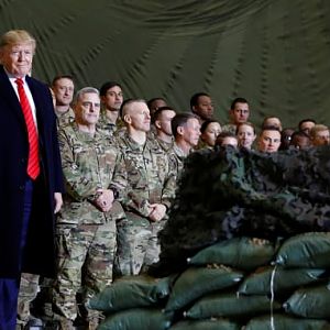 Trump Standing W Troops