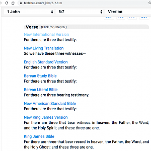 BibleHub on 1 John 5:7