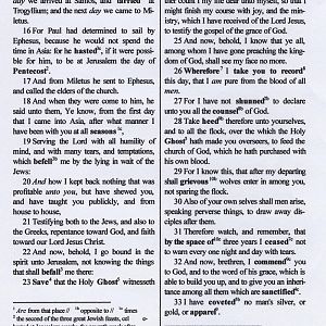 Defined King James Bible Sample Page of Acts