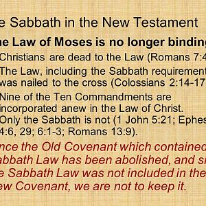 The Sabbath Day Command is No More