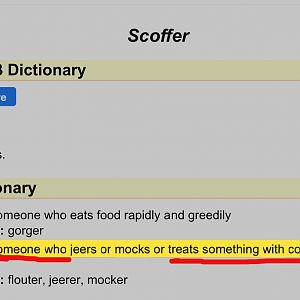 Scoffer definition