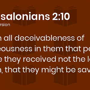 2 Thessalonians 2:10