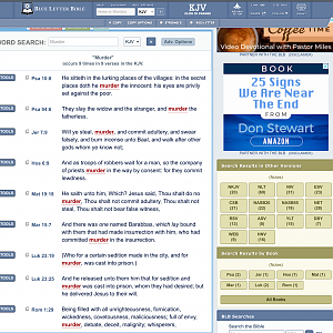 Word “murder” appears 9 times in King James Bible (Bible Study)