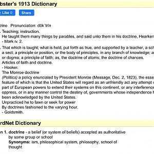 Webster Dictionary - Doctrine