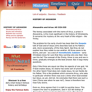 History of the False Teaching of Arianism