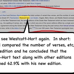 Nestle and Aland & the Westcott and Hort Connection