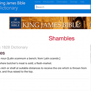 Shambles - Bible Definition KJB