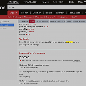 Prove - at CollinsDictionary