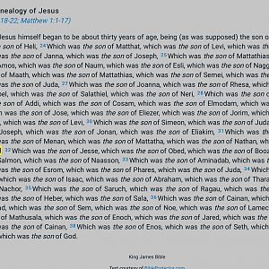 Luke 3 - Jesus’ genealogy