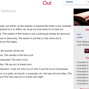 Out Definition - KJV Dictionary