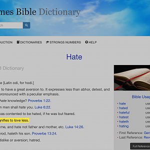 Word hate in the Bible