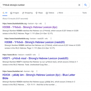 Strong’s Search using Google