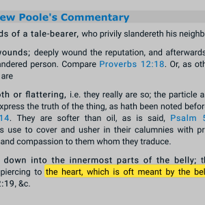 Pool Commentary on Proverbs 18:8