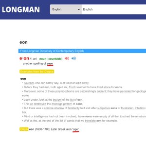 Longman Dictionary Eon (Aeon)